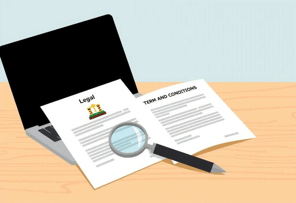 Ilustracja przedstawiająca dokumenty prawne i lupę symbolizującą analizę zasad.